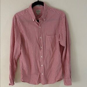 J. Crew Red Casual Gingham Button Down Shirt